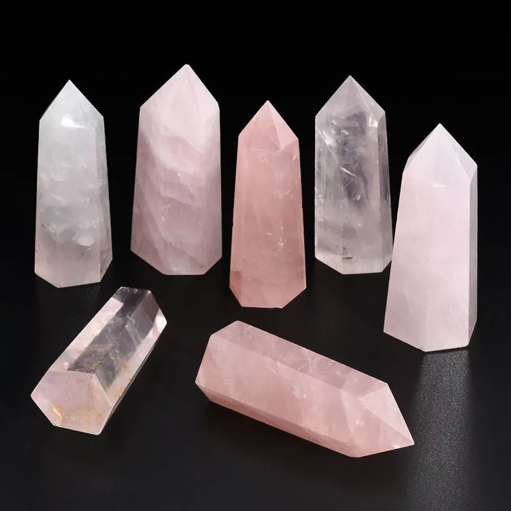 Natural Rose Quartz Tower