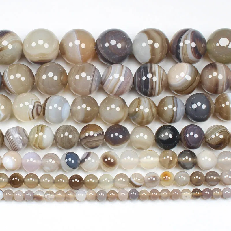 Natural Botswana Agate Bead