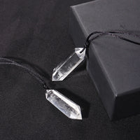 Natural Clear Quartz Double Point Necklace