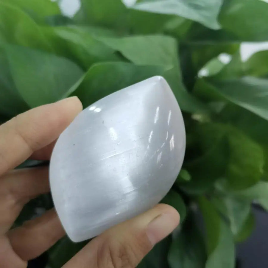 Natural Selenite Palm Stone