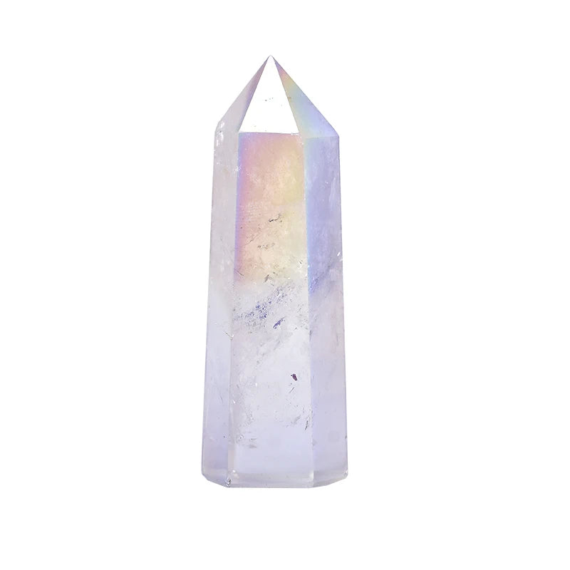 Natural Aura Clear Quartz Tower