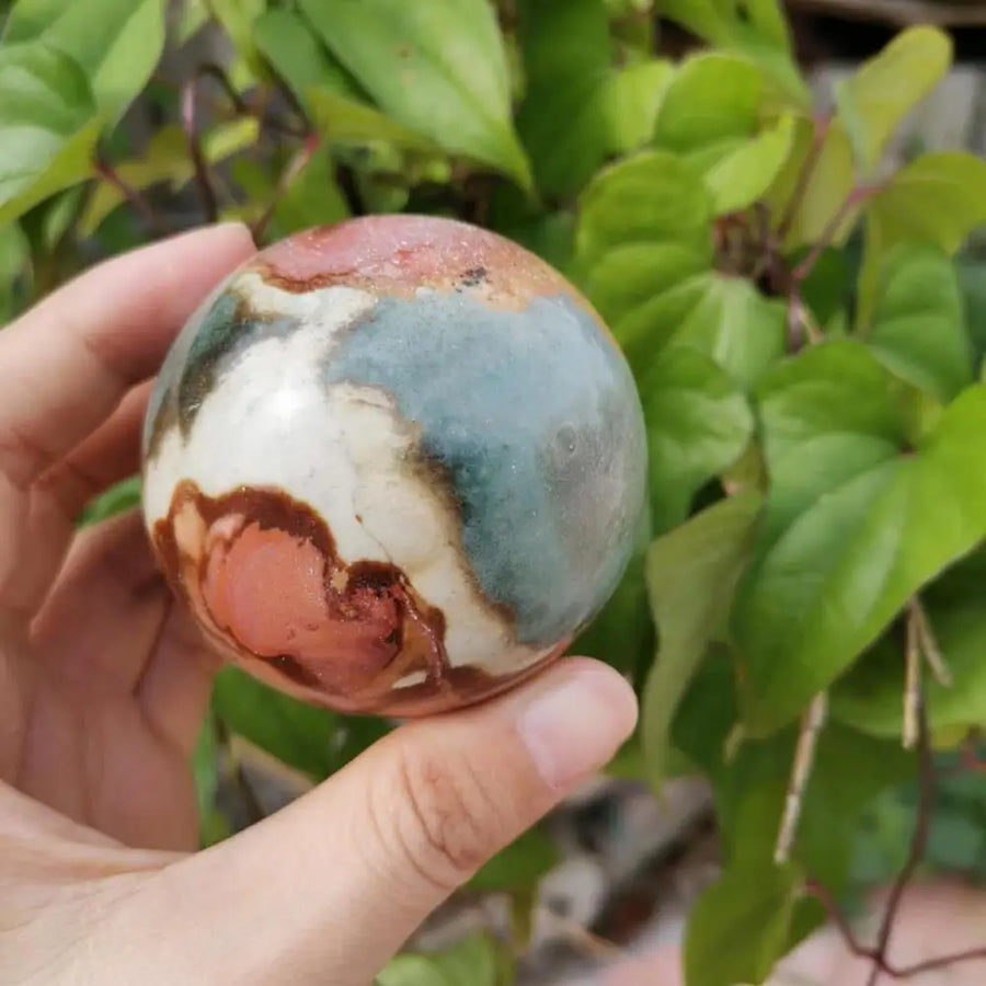 Natural Sea Jasper Sphere