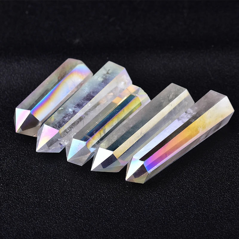 Natural Aura Clear Quartz Tower