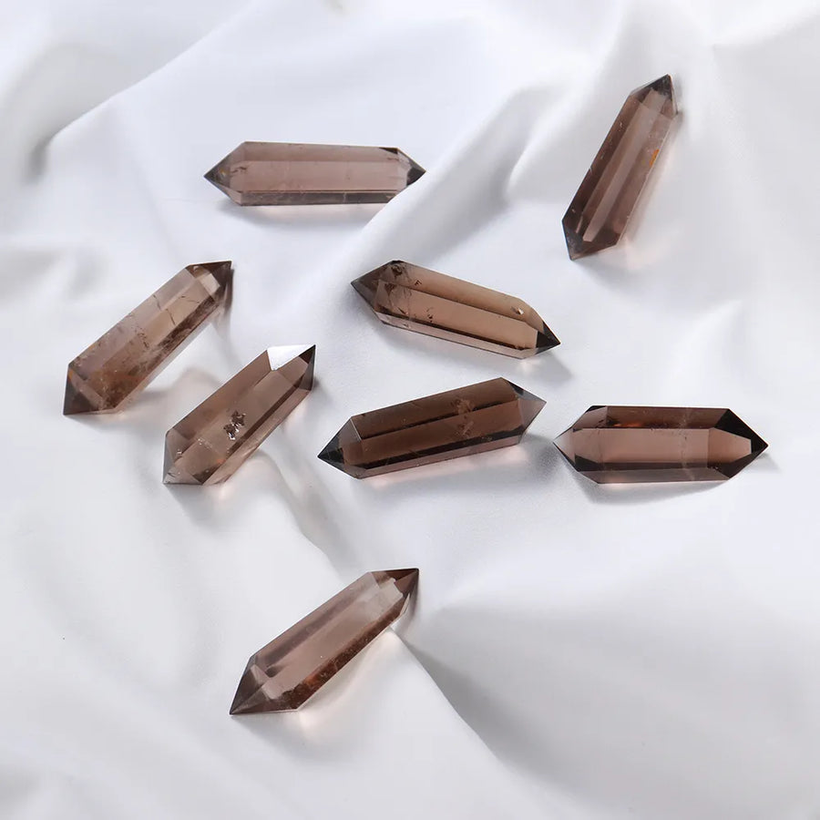 Natural Smokey Quartz Double Point