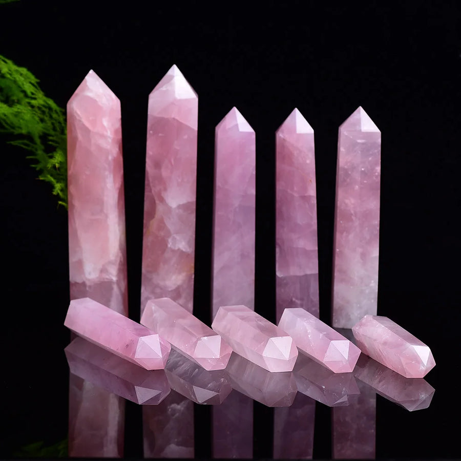 Big Natural Rose Quartz Tower