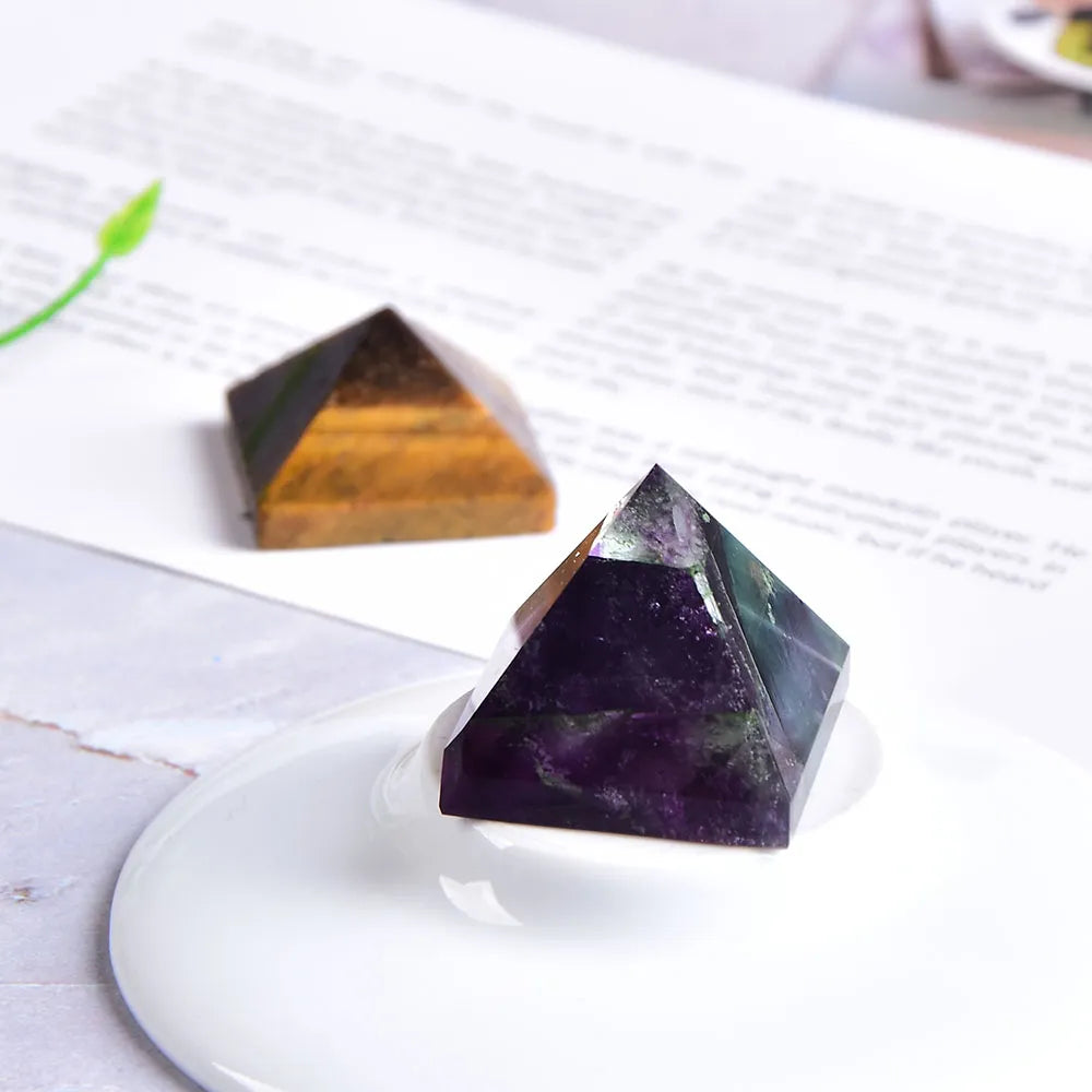 Natural Fluorite Pyramid Healing Crystal