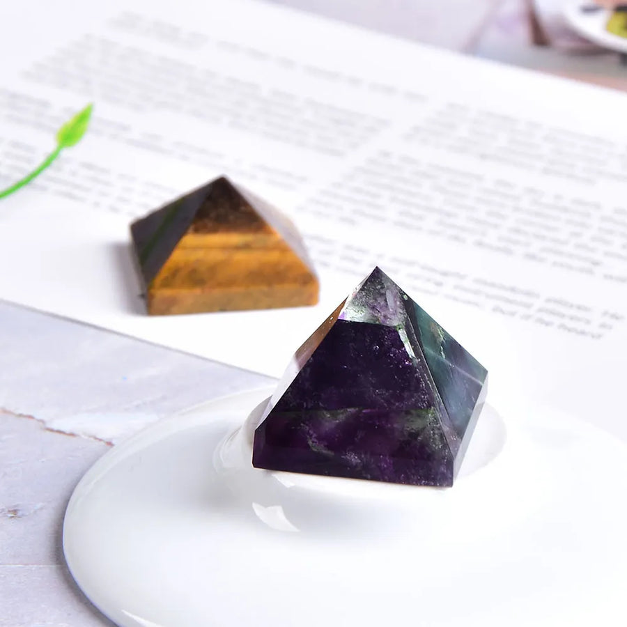 Natural Fluorite Pyramid Healing Crystal