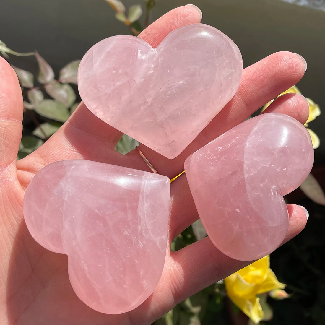 Natural Rose Quartz Heart