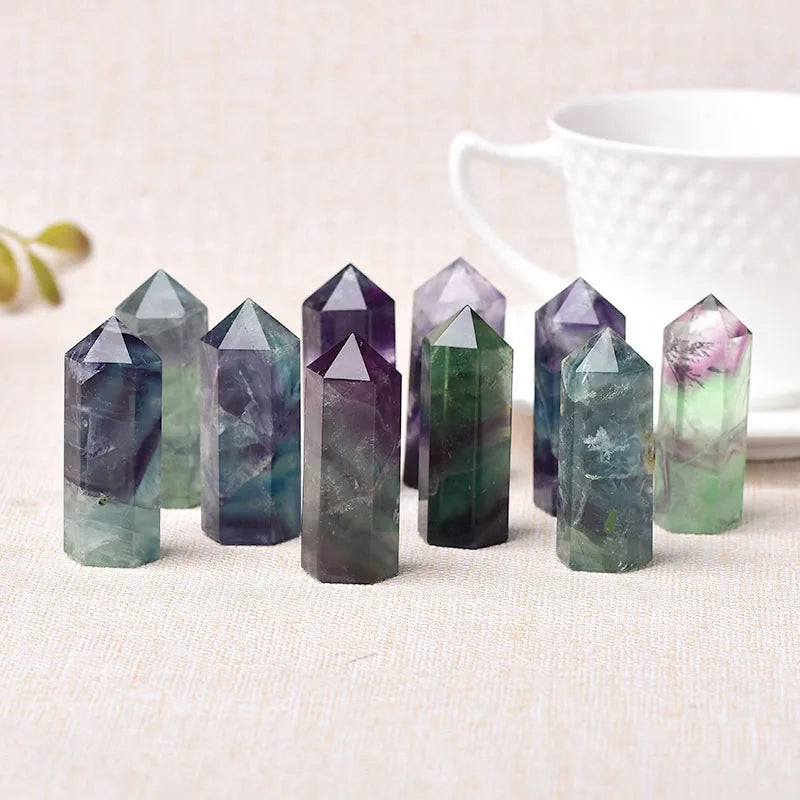 Natural Rainbow Fluorite Tower