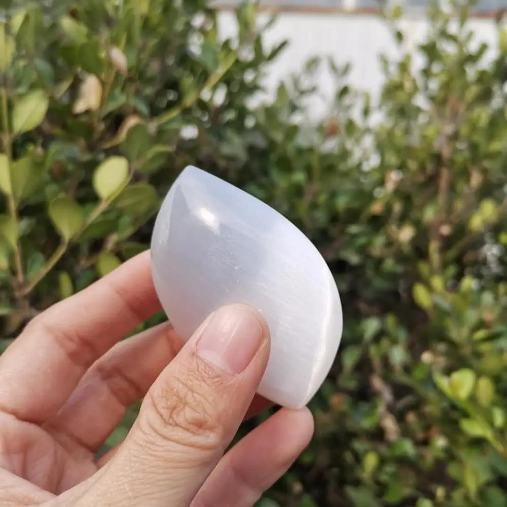 Natural Selenite Palm Stone