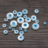 10PC 4/5/6/8/10mm Evil Eye Natural Shell Bead Supply