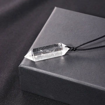 Natural Clear Quartz Double Point Necklace