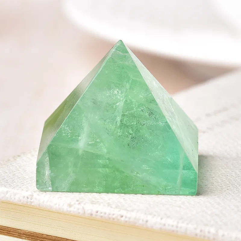 Natural Fluorite Pyramid Healing Crystal