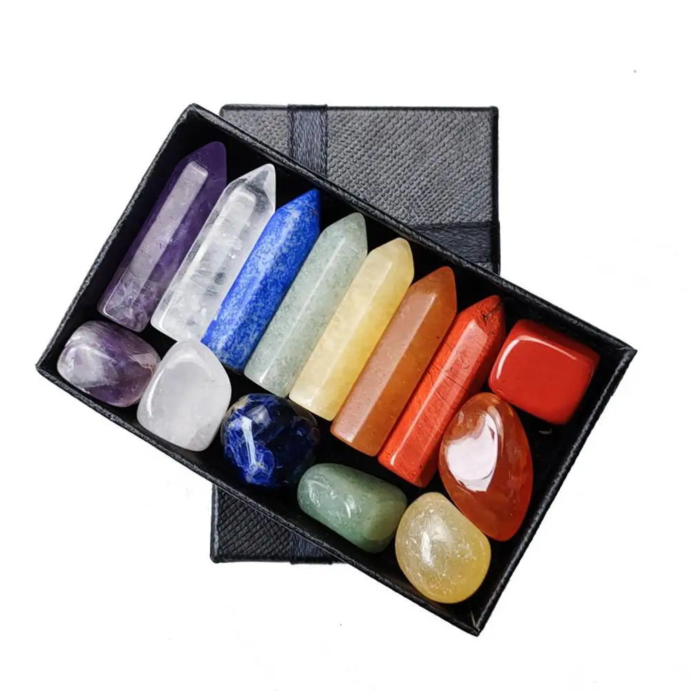 14PCS/Set Natural Gemstone Chakra Healing