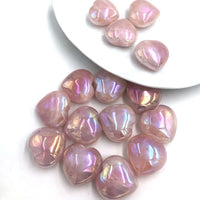 Natural Aura Rose Quartz Heart