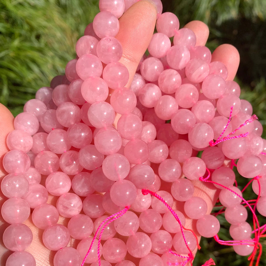 Natural AAA Madagascar Rose Quartz Loose Stone Bead