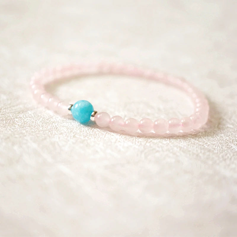 Natural Rose Quartz Amazonite Bracelet