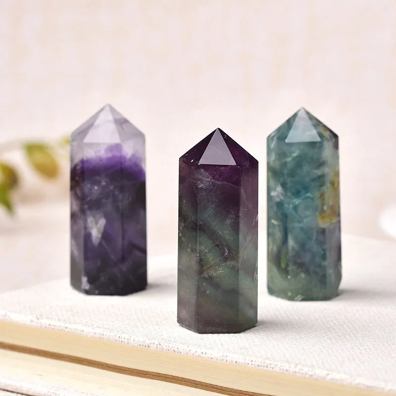 Natural Rainbow Fluorite Tower