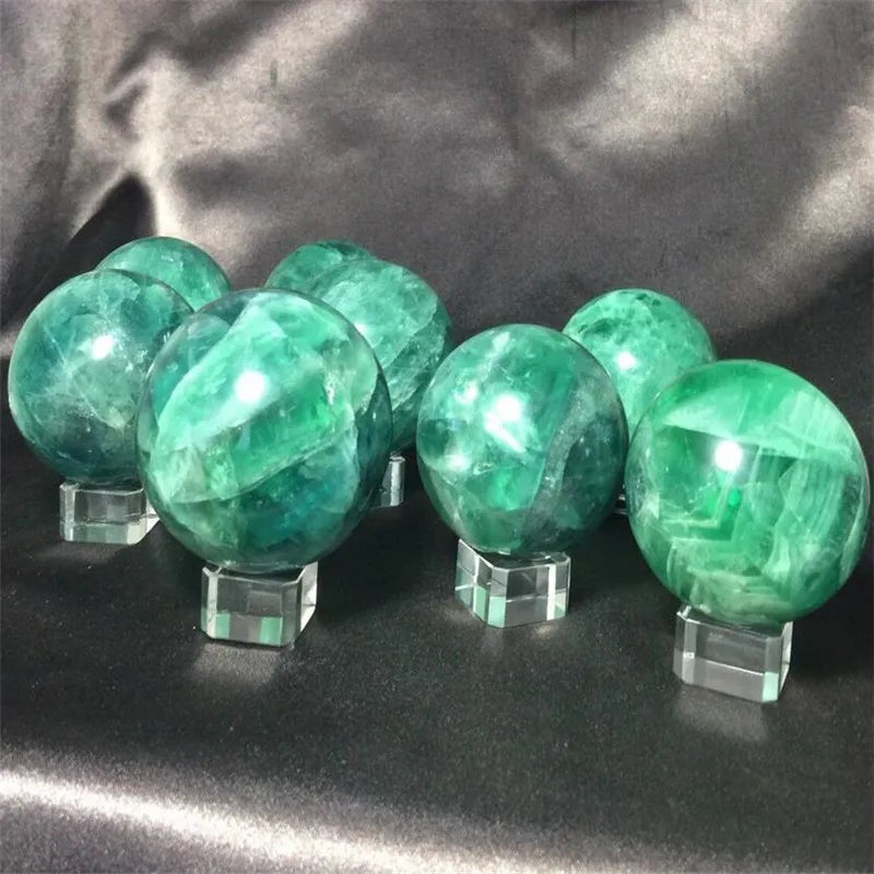 Natural Rainbow Fluorite Sphere