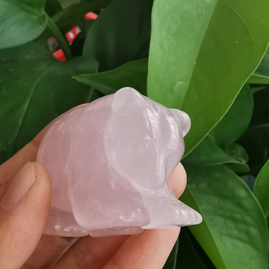 Natural Crystal Bear Carving