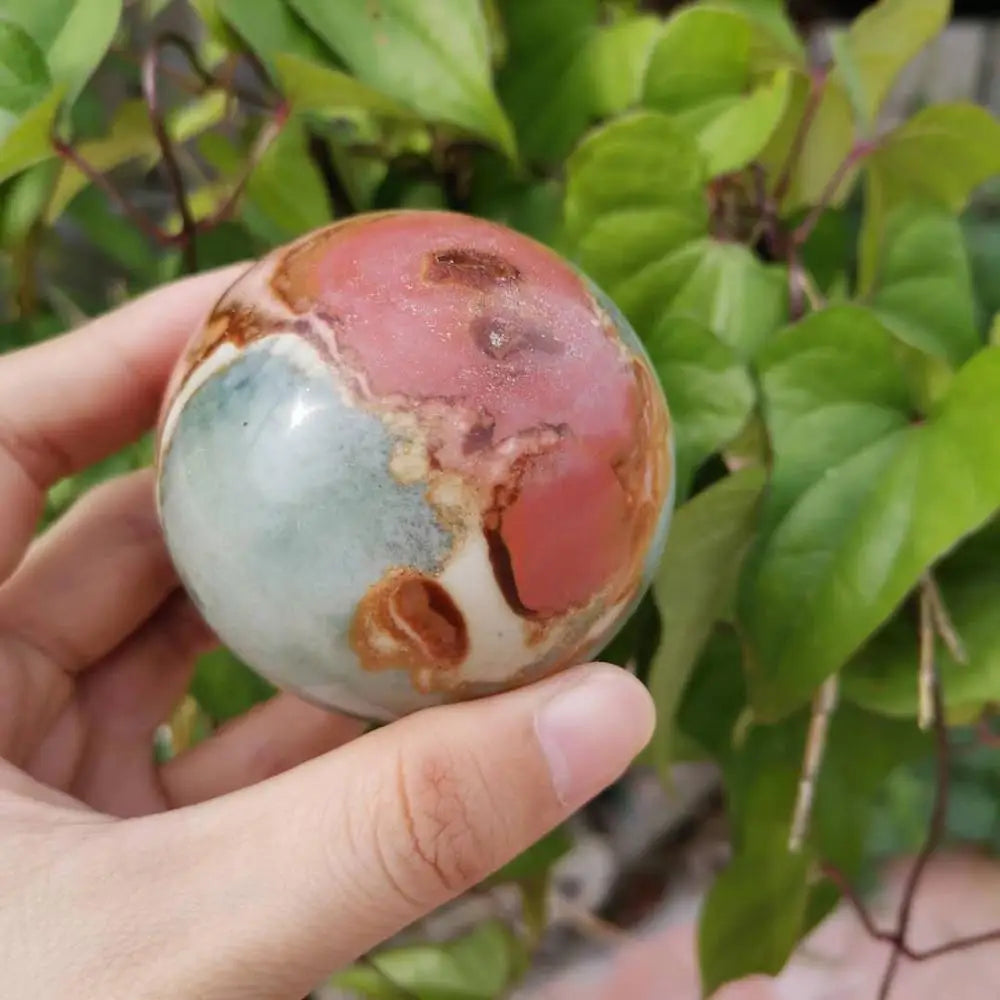 Natural Sea Jasper Sphere