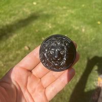 Black Obsidian Lion Carving Pendant