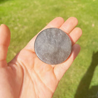 Silver Sheen Obsidian Lion Carving Pendant