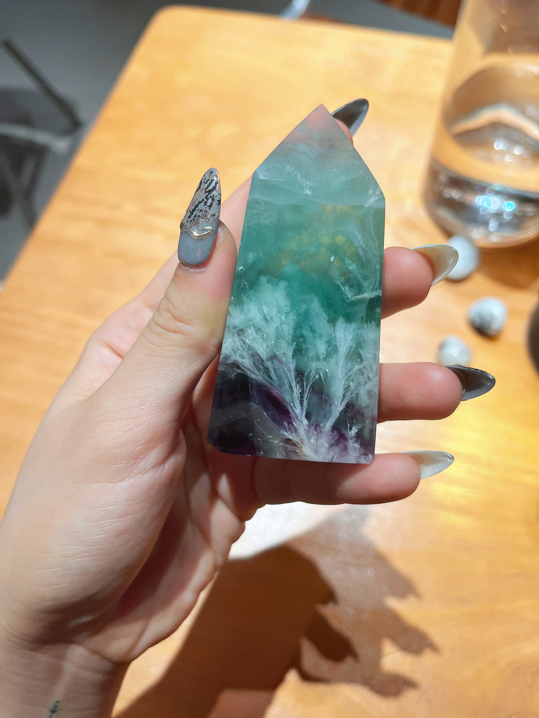 Feather Green Fluorite Tower & Freeform