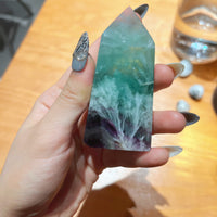 Feather Green Fluorite Tower & Freeform