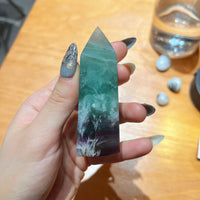 Feather Green Fluorite Tower & Freeform