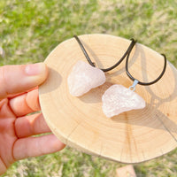 Rose Quartz Raw Pendant Necklace