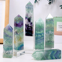 Feather Green Fluorite Tower & Freeform