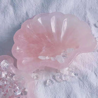 Rose Quartz Bowl Crystal Quartz Bowl Shell Crystal Bowl