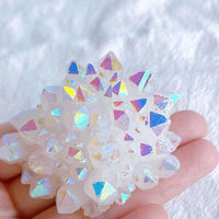 Aura Clear Quartz Cluster Crystal Cluster Clear Quartz Aura Cluster