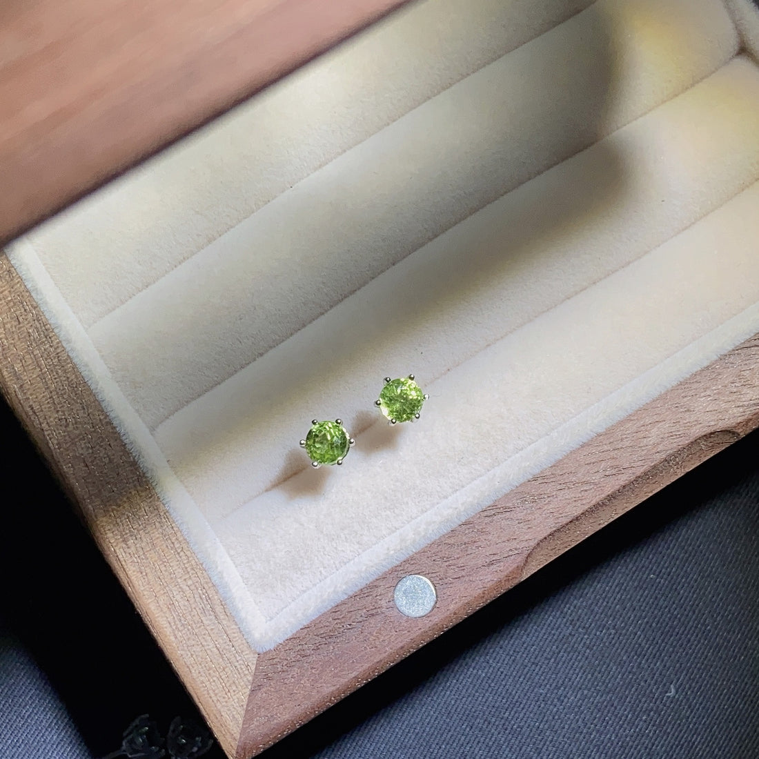 925 Sterling Silver Peridot Stud Earring August Birthstone