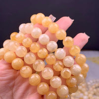 Orange Calcite Bead Bracelet