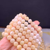 Orange Calcite Bead Bracelet