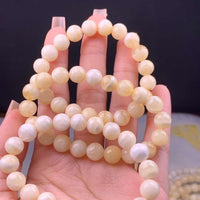 Orange Calcite Bead Bracelet