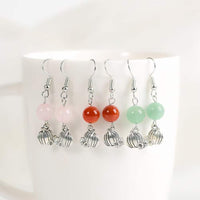 Halloween Pumpkin Gemstone Earrings