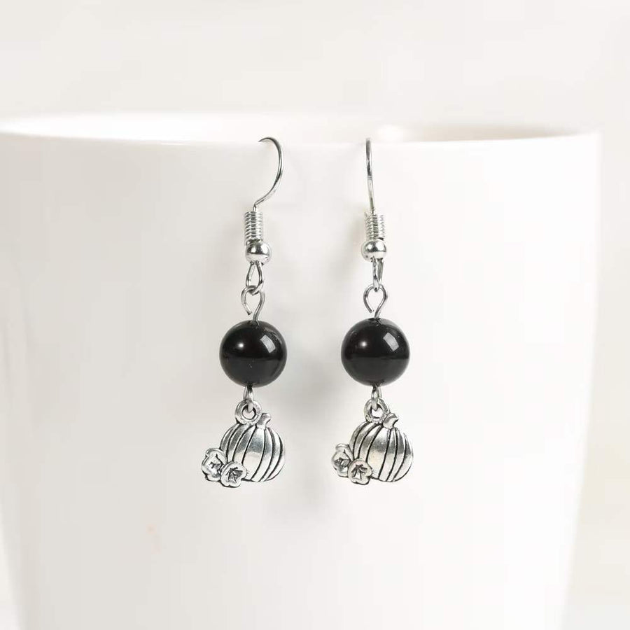 Halloween Pumpkin Gemstone Earrings