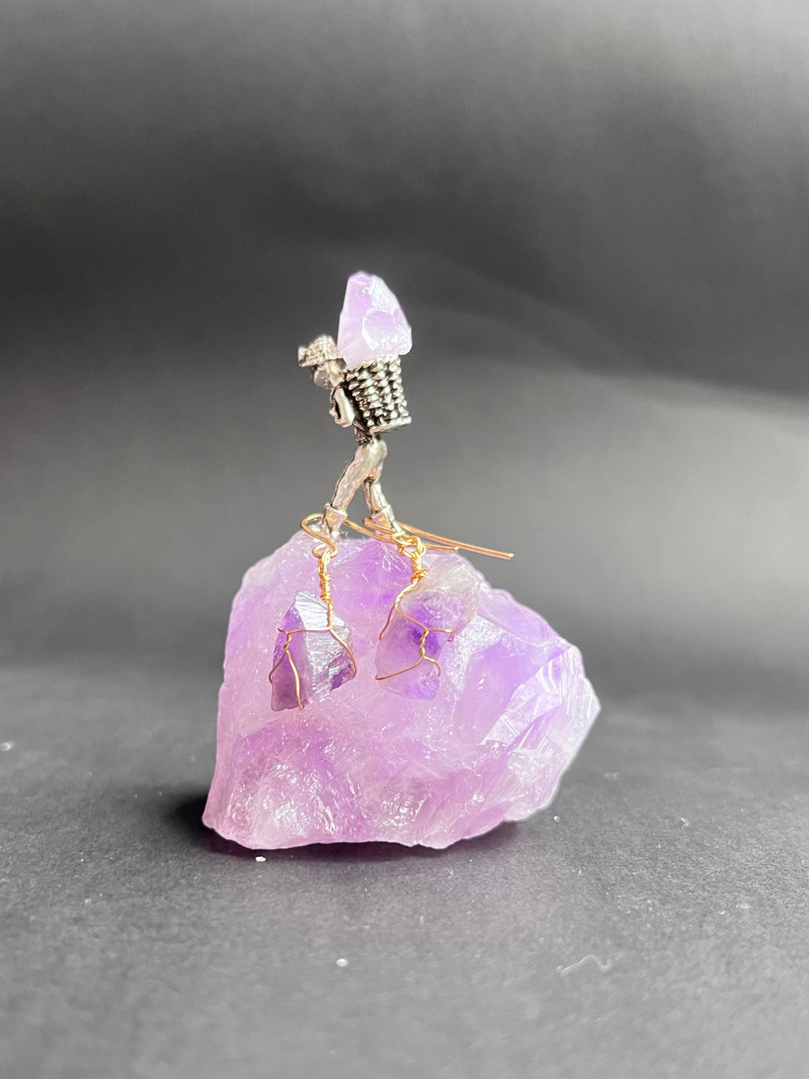 Amethyst Miner Art Piece