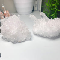 Clear Quartz Cluster Bracelet Earring Jewelry Holder Home Decor Crystal Feng Shui Crystal White Quartz Flower Cluster