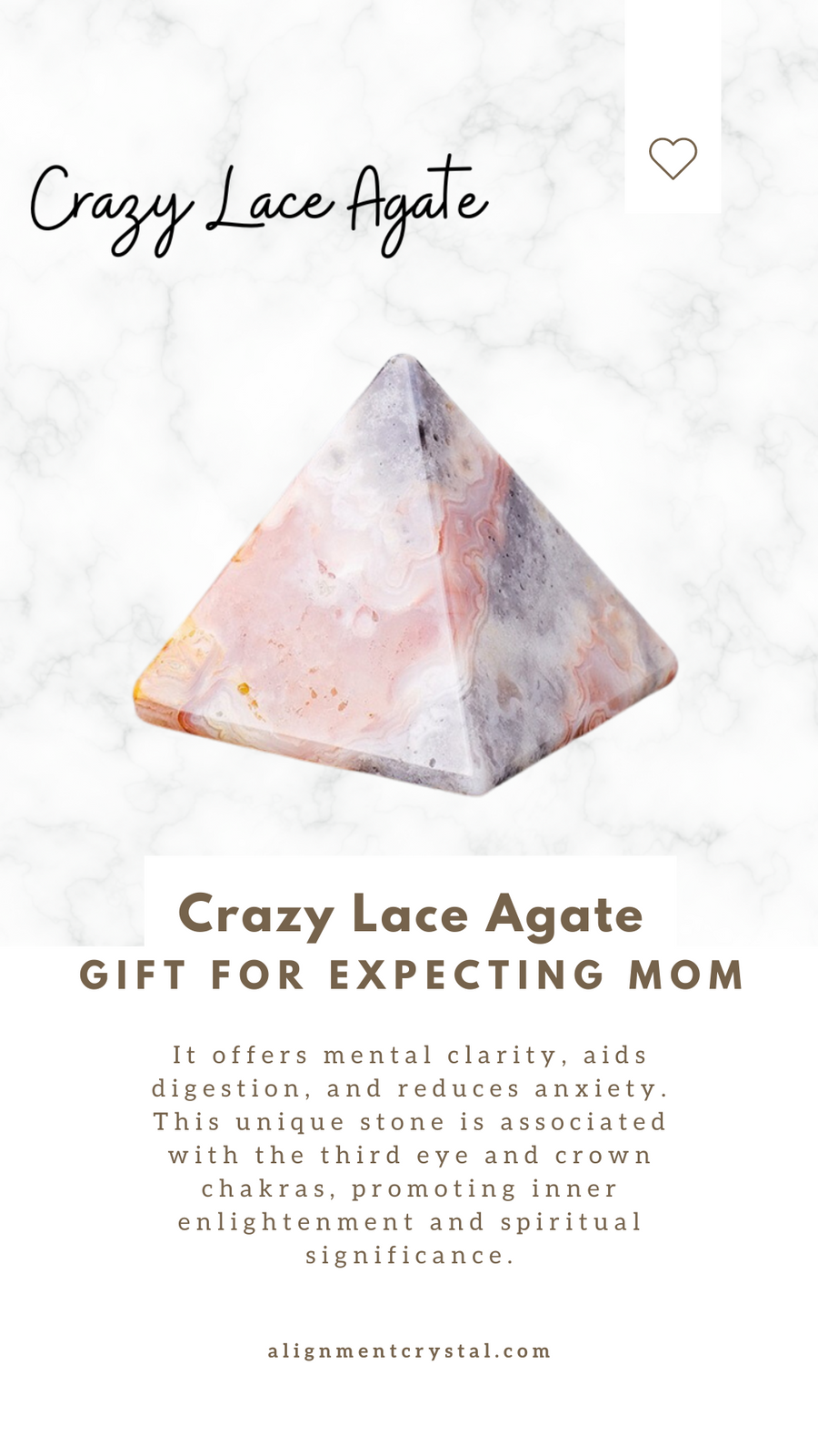 Crazy Lace Agate Pyramid Natural Crystal Pyramid