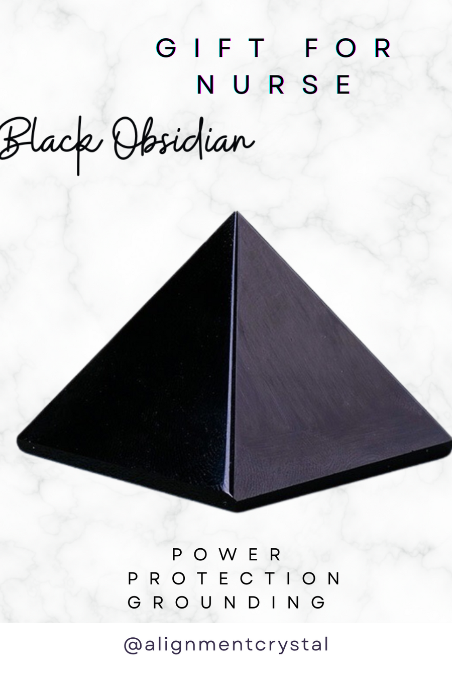 Black Obsidian Pyramid