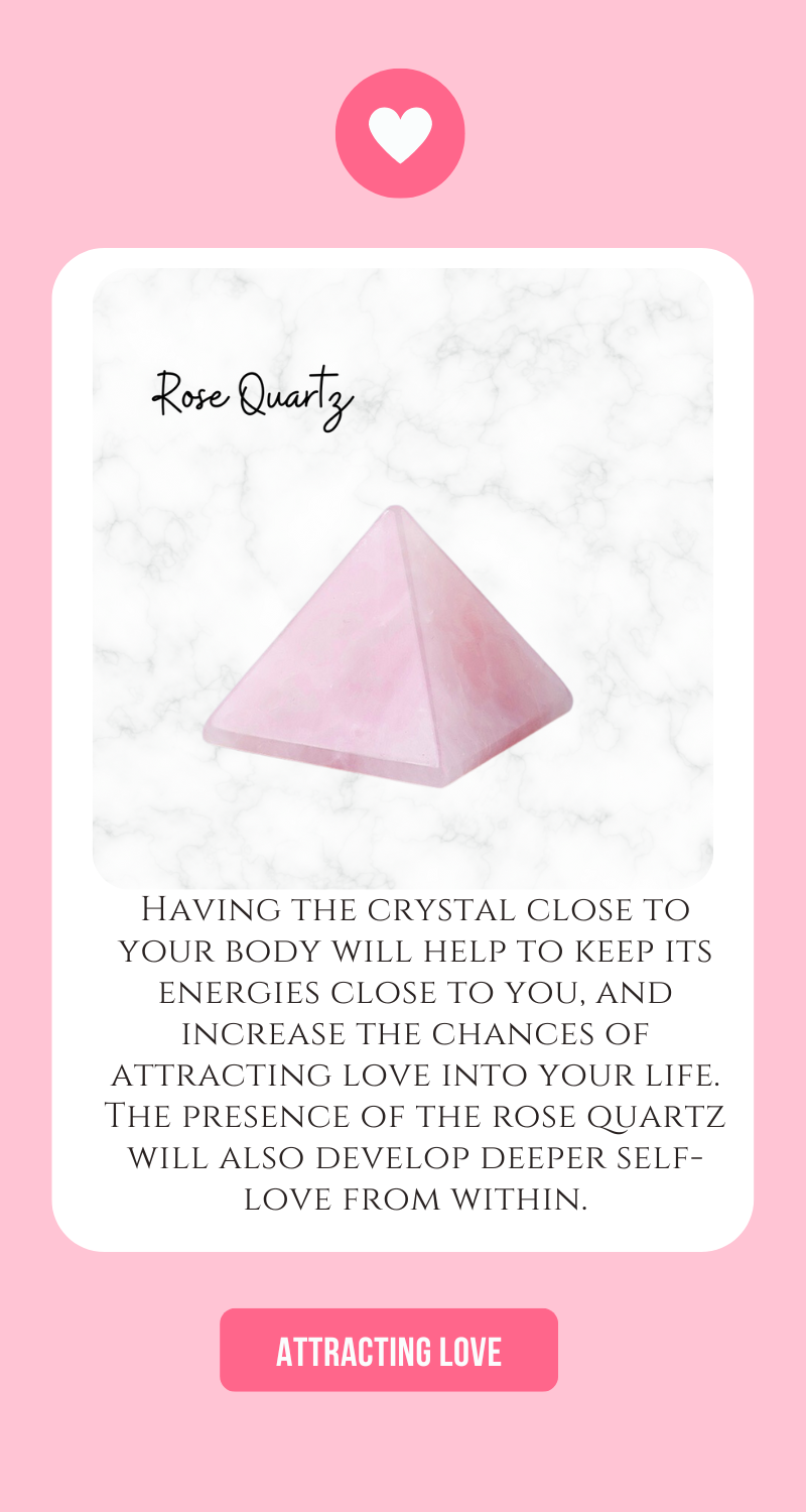 Rose Quartz Pyramid Natural Crystal Pyramid