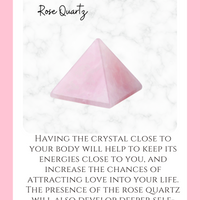 Rose Quartz Pyramid Natural Crystal Pyramid