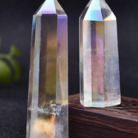 Natural Aura Clear Quartz Tower