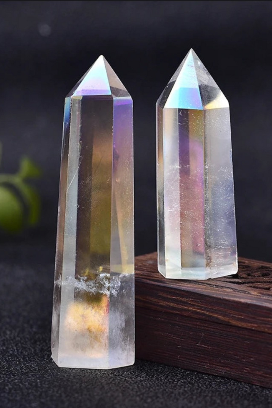 Natural Aura Clear Quartz Tower