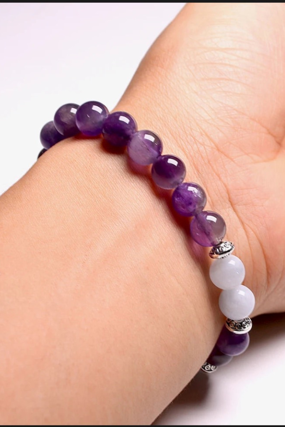 Natural Aquamarine Amethyst Crystal Bracelet