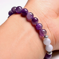 Natural Aquamarine Amethyst Crystal Bracelet